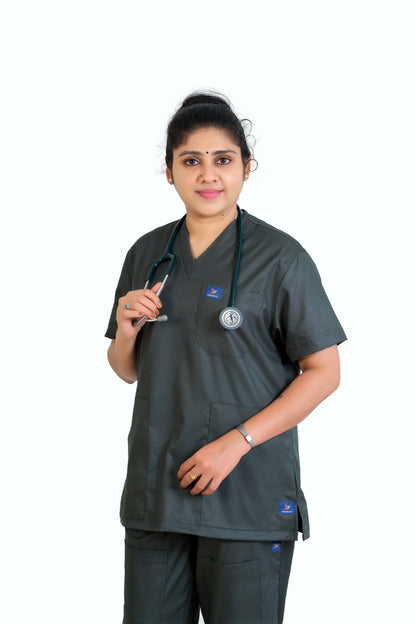 Vintage Women's Scrubs - Army Green