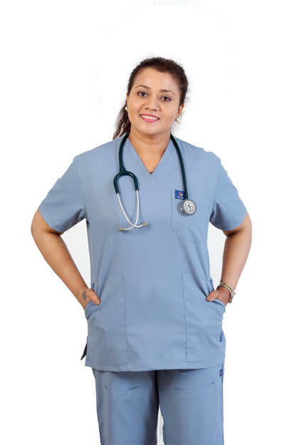 Vintage Women's Scrubs - Light Gray