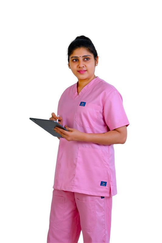Vintage Women's Scrubs - Pink
