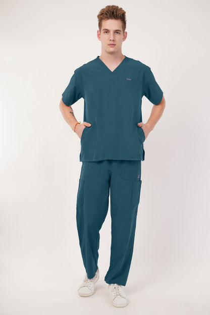 Smart Men's Scrubs - Coral Blue