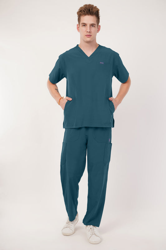 Smart Men's Scrubs - Coral Blue
