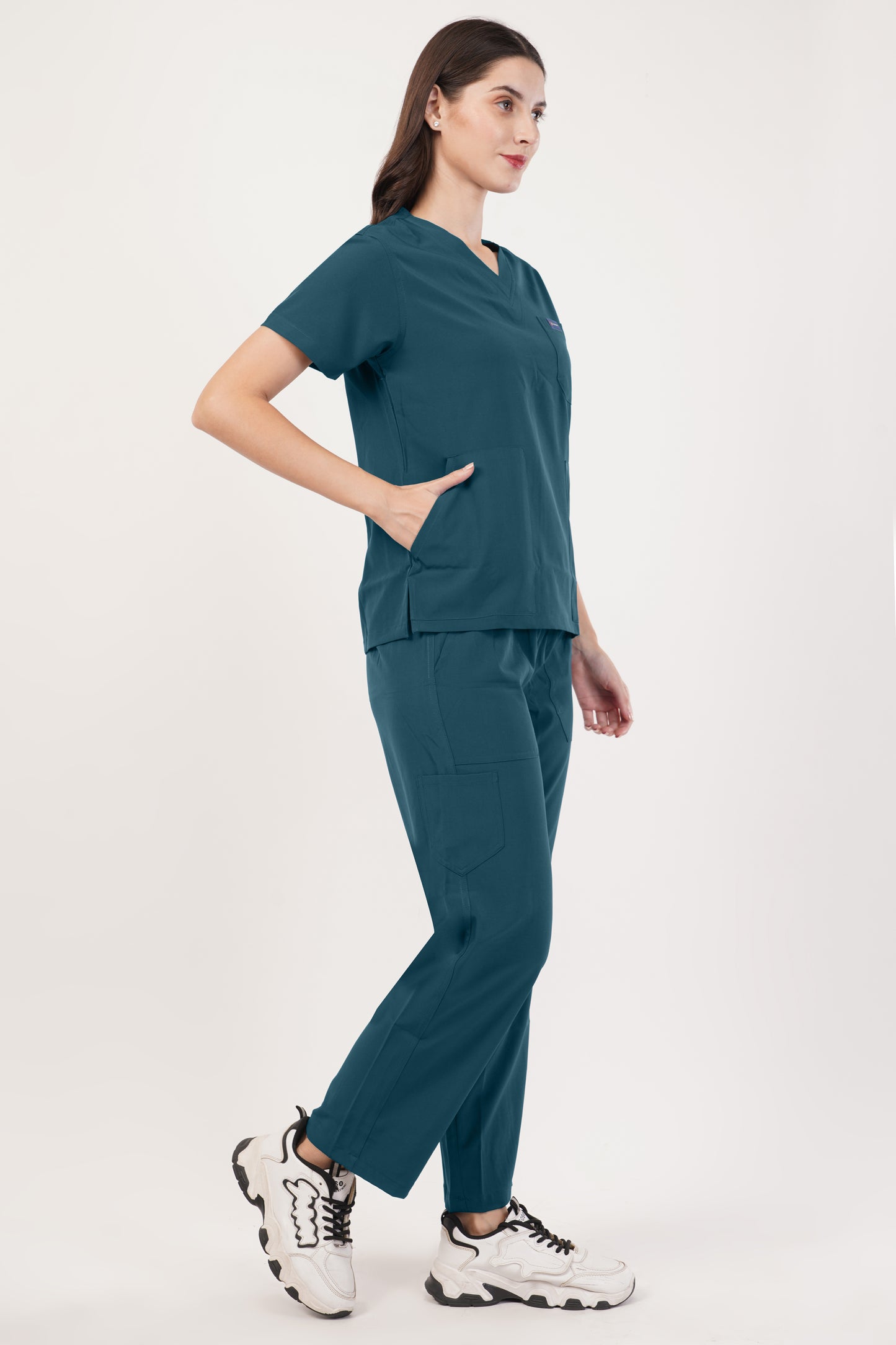 Smart Women's Scrubs - Coral Blue