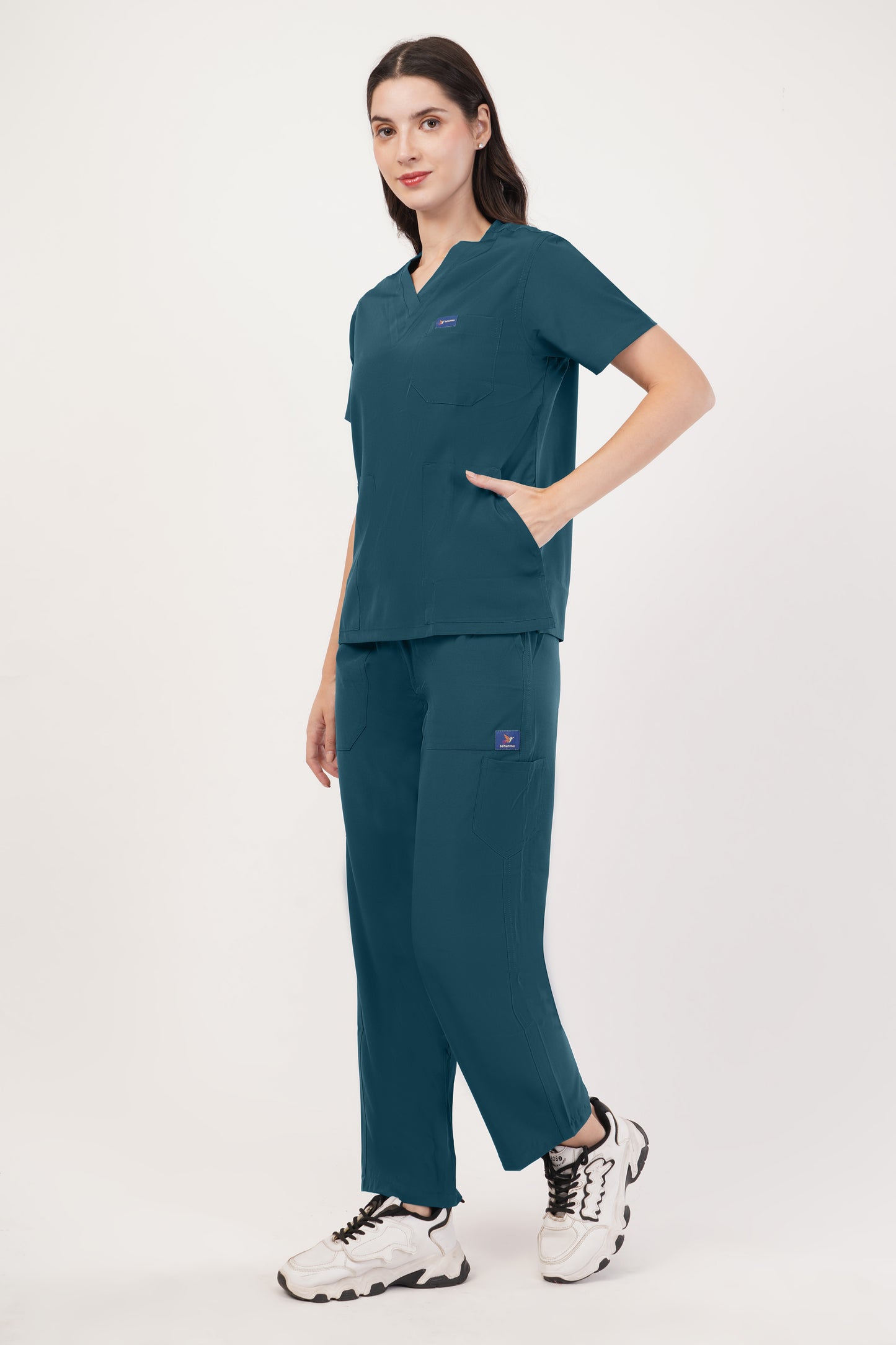 Smart Women's Scrubs - Coral Blue