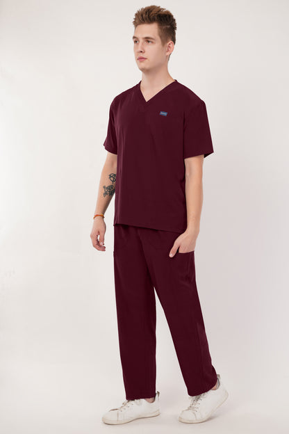 Smart Men's Scrubs-Red