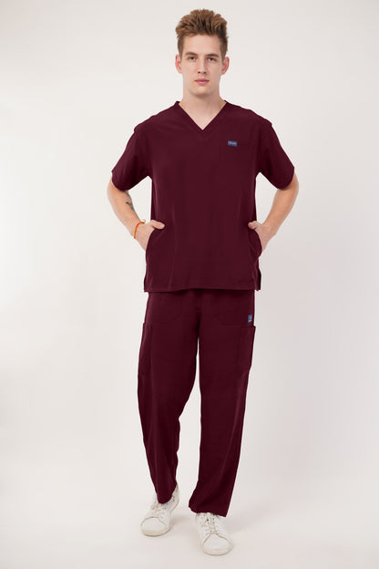 Smart Men's Scrubs-Red